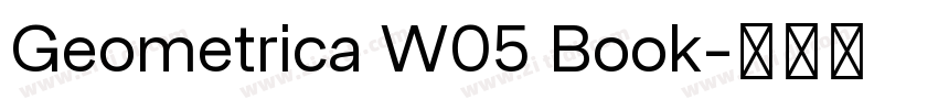 Geometrica W05 Book字体转换